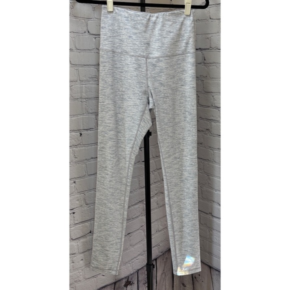 Women’s Gray Heathered Full Length Workout Leggings (Size M) - Picture 1 of 9